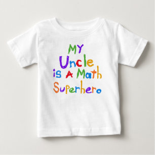 Math Superhero T-shirtsおよびギフト私の叔父さん ベビーTシャツ