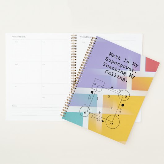 Math Superpower Teacher | Calling & Passion プランナー手帳 (ディスプレー)