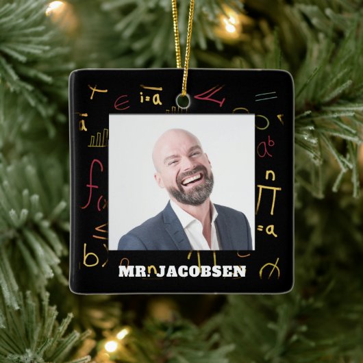 Math Symbolsフレーム先生 セラミックオーナメント (ツリー)