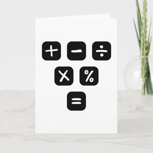 Math Symbols mathematical Signs カード (正面)