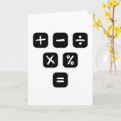 Math Symbols mathematical Signs カード (黄色い花)