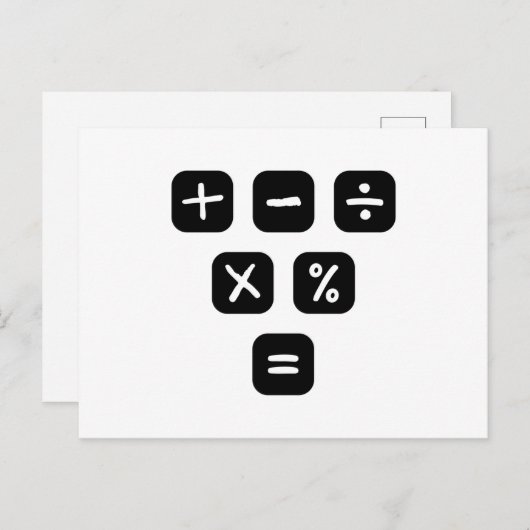 Math Symbols mathematical Signs ポストカード (正面/裏面)