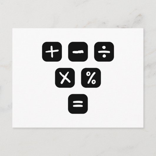 Math Symbols mathematical Signs ポストカード (正面)