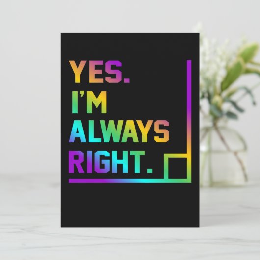 Math Teacher Always Right Mathematics Maths サンキューカード (スタンド正面)