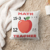 Math teacher apple design funny math teacher shirt クッション (ブランケット)