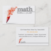 Math Teacher Business card 名刺 (正面/裏面)