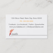 Math Teacher Business card 名刺 (裏面)