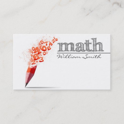 Math Teacher Business card 名刺 (正面)