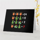 Math Teacher Christmas Order Of Operations Quiz Fu カード (黄色い花)