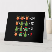 Math Teacher Christmas Order Of Operations Quiz Fu カード (正面)