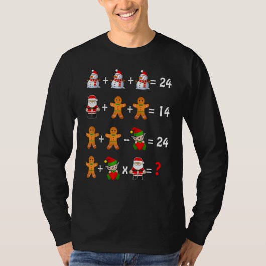 Math Teacher Christmas   Order Of Operations Quiz  Tシャツ (正面)