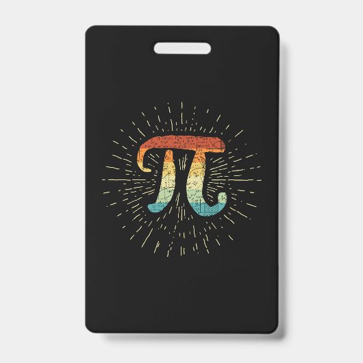 Math Teacher Cute Pi バッジ (正面)