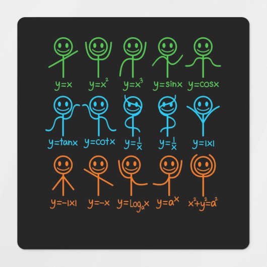Math Teacher Dance Equation Mathematic Maths ラベル (デザイン1)