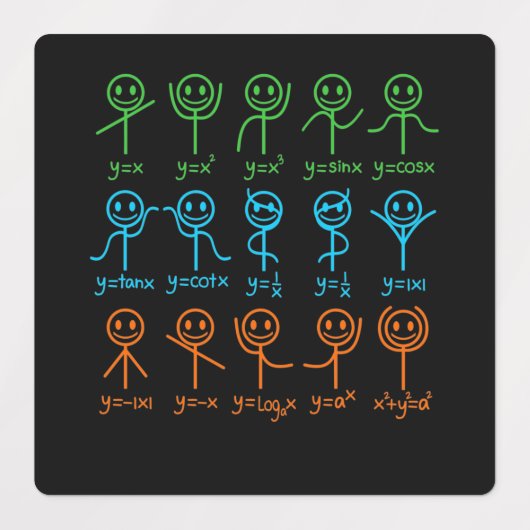 Math Teacher Dance Equation Mathematic Maths ラベル (デザイン2)