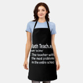 Math Teacher Definition Mathematics Maths Student エプロン (着用した状態)