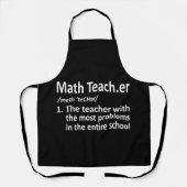 Math Teacher Definition Mathematics Maths Student エプロン (正面)