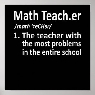 Math Teacher Definition Mathematics Maths Student ポスター