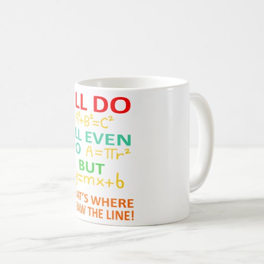 Math Teacher Equation Mathematics Maths Student コーヒーマグカップ (正面右)