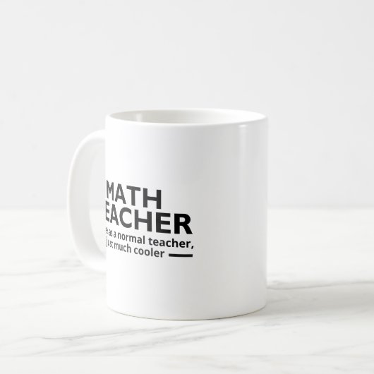 Math Teacher Funny Math コーヒーマグカップ (正面左)