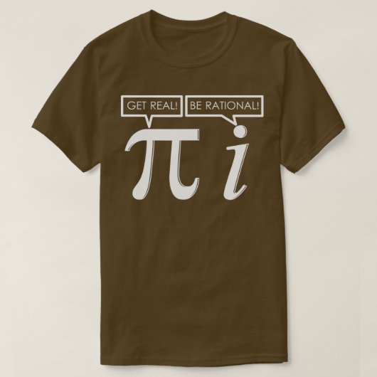 Math Teacher Get Real Be Rational Funny Math Symbo Tシャツ (デザイン正面)