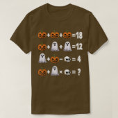 Math Teacher Halloween Jack O Lantern Ghost Math L Tシャツ (デザイン正面)