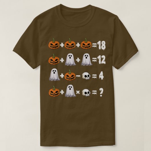 Math Teacher Halloween Jack O Lantern Ghost Math L Tシャツ (デザイン正面)
