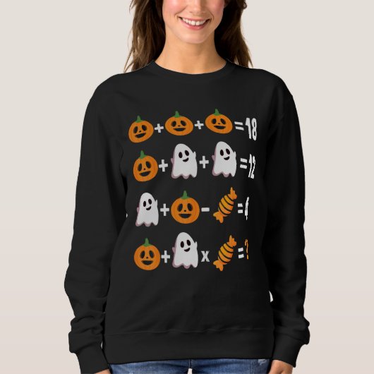 Math Teacher Halloween Order of Operations Men Wom スウェットシャツ (正面)
