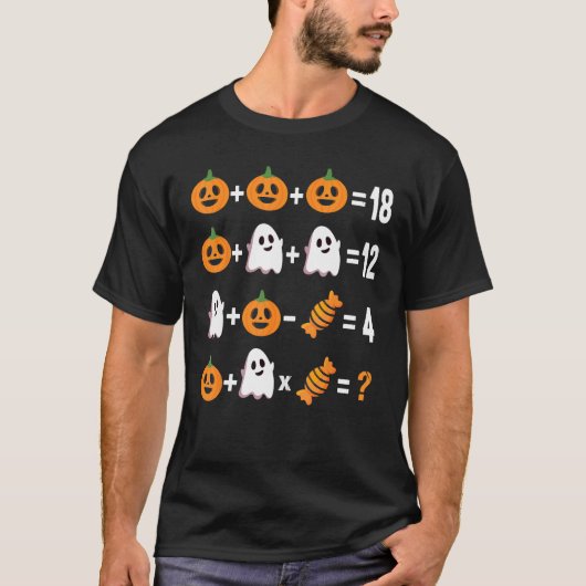 Math Teacher Halloween Order of Operations Men Wom Tシャツ (正面)