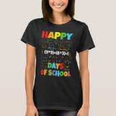 Math Teacher Happy 100th Day of School Equation Te Tシャツ (正面)
