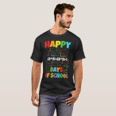 Math Teacher Happy 100th Day of School Equation Te Tシャツ (正面フル)