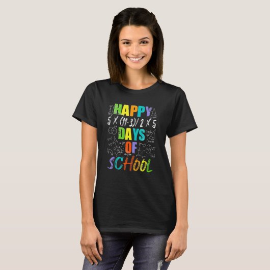Math Teacher Happy 100th Day Of School Equations_2 Tシャツ (正面フル)