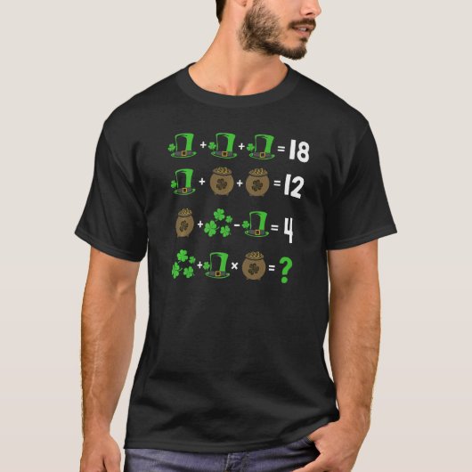 Math Teacher Humor Order Of Operations St Pattys D Tシャツ (正面)