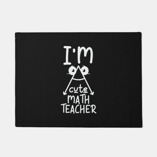Math Teacher I Am Math Teacher ドアマット (正面)