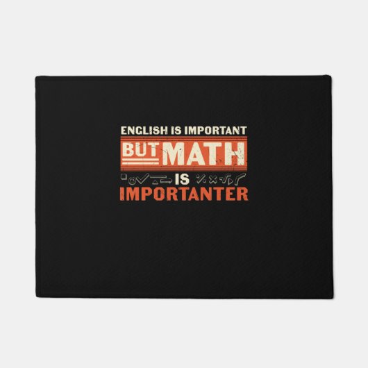 Math Teacher Math Is Importanter ドアマット (正面)