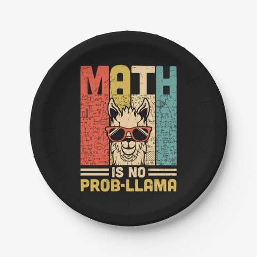 Math Teacher Math Is No Problem ペーパープレート (正面)