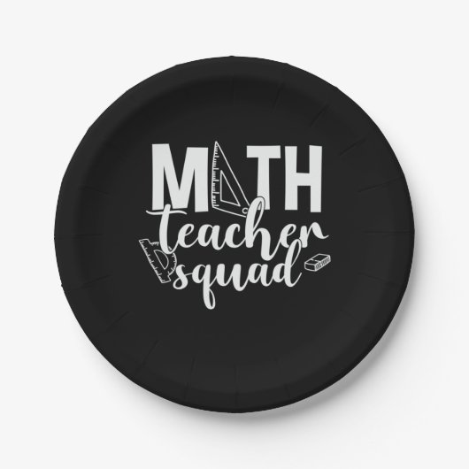 Math Teacher Math Teacher Squad ペーパープレート (正面)