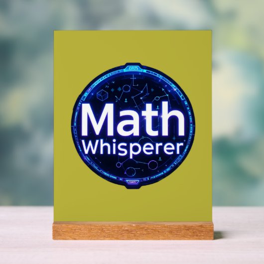 Math Teacher Math Whisperer アクリルサイン (ニュートラル)