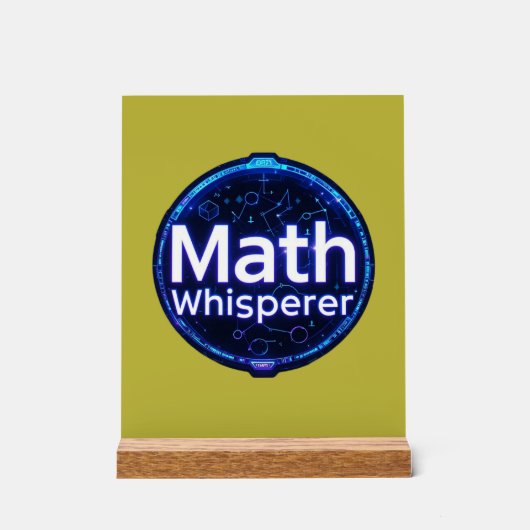 Math Teacher Math Whisperer アクリルサイン (正面)