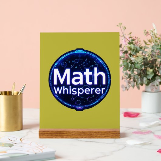 Math Teacher Math Whisperer アクリルサイン (ウェディング)