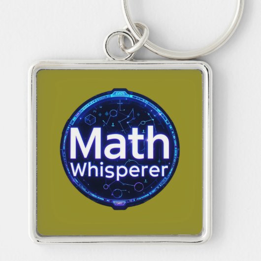 Math Teacher Math Whisperer キーホルダー (正面)