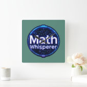 Math Teacher Math Whisperer スクエア壁時計 (ホーム)