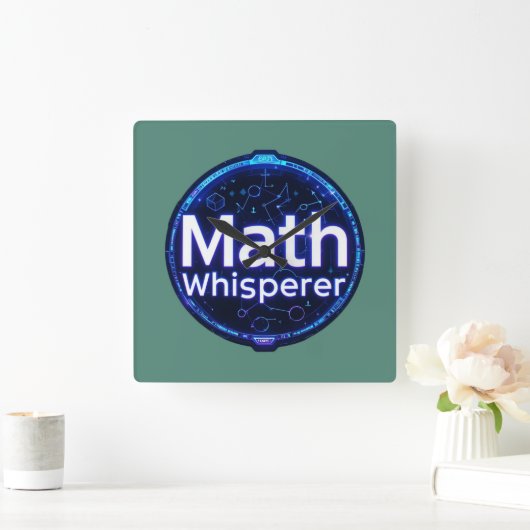 Math Teacher Math Whisperer スクエア壁時計 (ホーム)