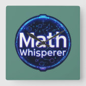 Math Teacher Math Whisperer スクエア壁時計 (正面)