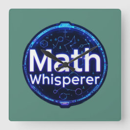 Math Teacher Math Whisperer スクエア壁時計