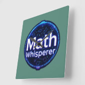 Math Teacher Math Whisperer スクエア壁時計 (傾斜)