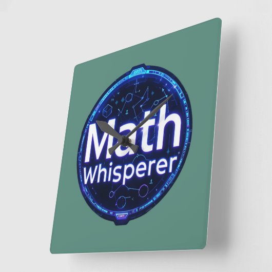 Math Teacher Math Whisperer スクエア壁時計 (傾斜)