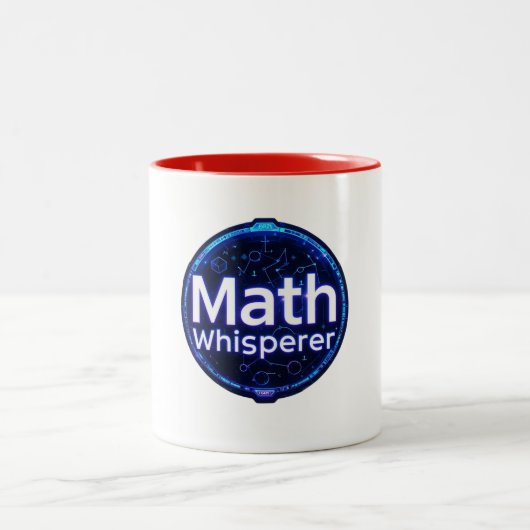 Math Teacher Math Whisperer ツートーンマグカップ (中央)