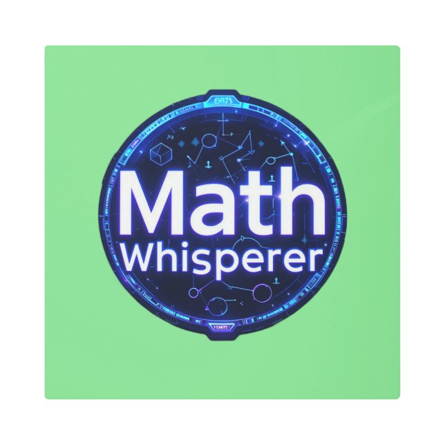 Math Teacher Math Whisperer メタルプリント (正面)
