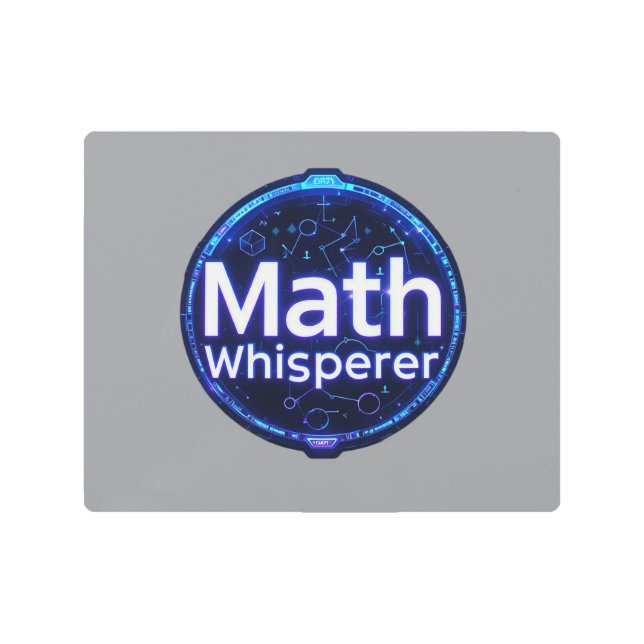 Math Teacher Math Whisperer メタルプリント (正面)