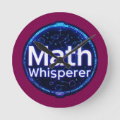 Math Teacher Math Whisperer ラウンド壁時計 (正面)